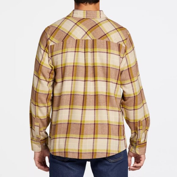 Alpine Design Men's Brushed Flannel Long Sleeve Shirt Small Tree Moss NWT - Picture 2 of 2